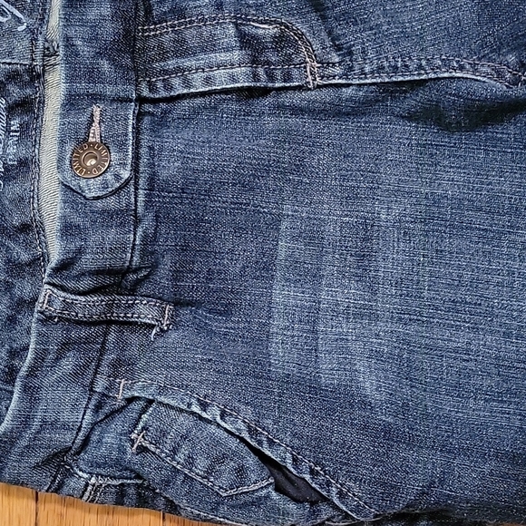 The Limited Denim 917 Trouser jean sz 8S short cotton blend medium wash wide leg - Picture 4 of 10